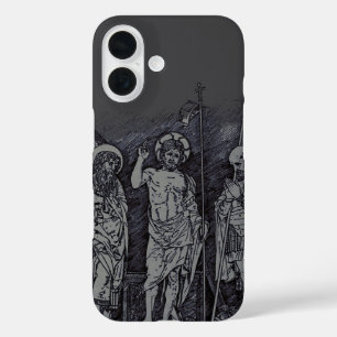 Risen Christ zwischen Heiligen Andrew und Longinus iPhone 16 Hülle
