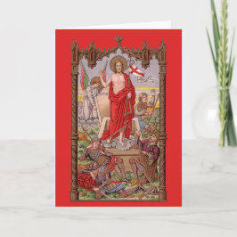 Risen Christus mit Soldaten an der Tomb Osterfeier Karte