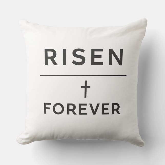Risen + Forever Sticker  Kissen (Vorderseite)