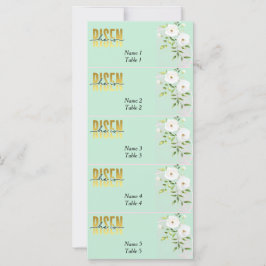 Risen Religious Christlich Mint Oaster Platzkarte