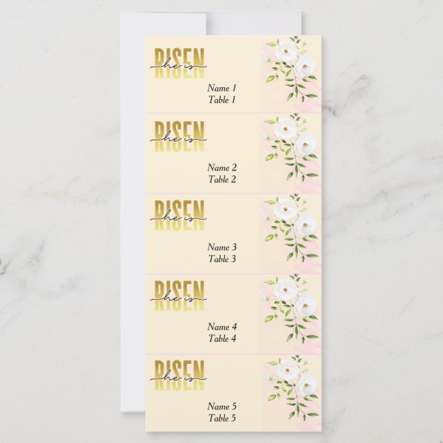 Risen Religious Christlich Sand Oaster Platzkarte (Vorderseite)