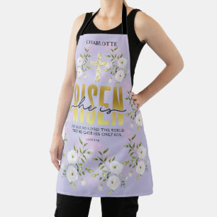 Risen Religious Christlich Zitat Lavender Osterzei Schürze