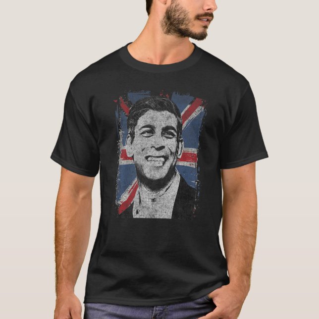 Rishi Sunak britischer Premierminister Portrait UK T-Shirt (Vorderseite)