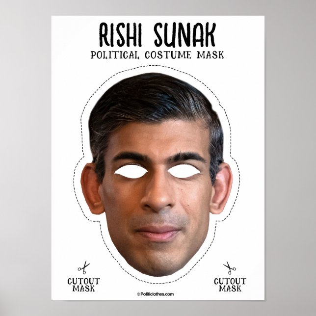 Rishi Sunak Kostümmaske Poster (Vorne)