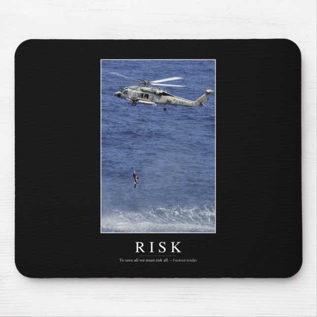 Risiko: Inspiration Zitat 1 Mousepad (Vorne)