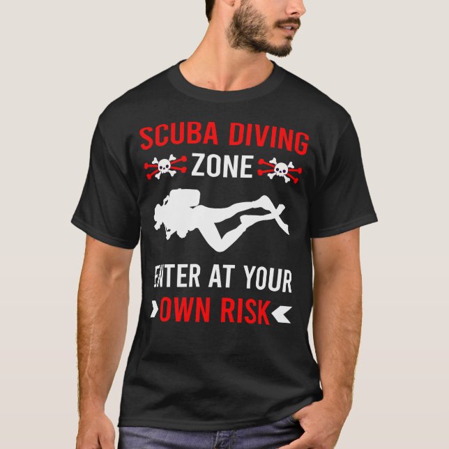 Risiko Zone Scuba Diver T-Shirt (Vorderseite)
