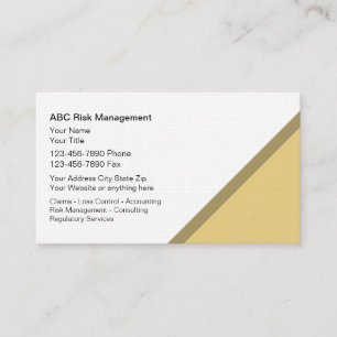 Risikomanagement-Visitenkarten Visitenkarte