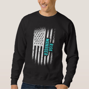 Risikomanager mit amerikanischer Flagge Sweatshirt
