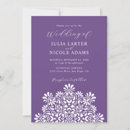 Rising Boho Indian Fusion Floral Mandala Wedding Einladung