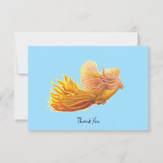 Rising Phoenix Bird Illustration Pastel Sky Blue Dankeskarte
