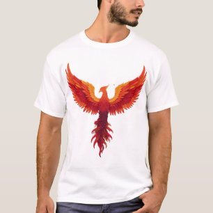 "Rising Phoenix" Mythisches Vogel-Grafik-T-Shirt – T-Shirt