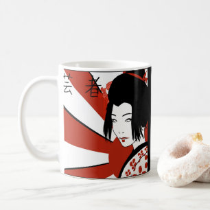 Rising Sun Anime Geisha Tasse