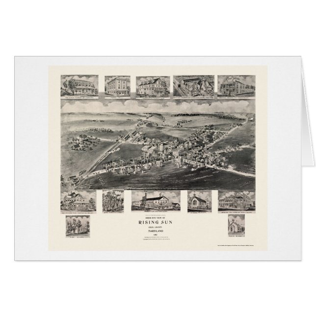 Rising Sun, MD Panorama-Mappe - 1907 (Vorderseite (Horizontal))