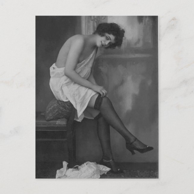 Riskante französische Foto-Postkarte Postkarte (Vorderseite)