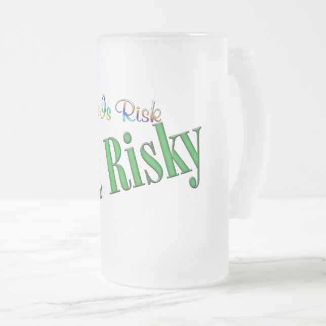 Riskieren Mattglas Bierglas (VorderseiteRechts)