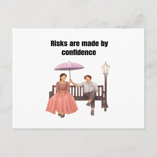 Risks romantische Paarkünstler Postkarte (Vorderseite)