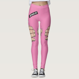 Risque Pink Prude Spaß Funny Leggings