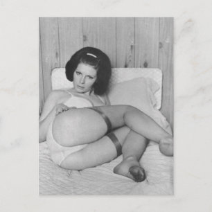 Risqué Vintages Dessous-Modell Postkarte