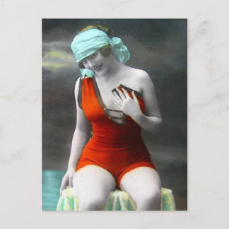 Risqué Vintages Foto Postkarte