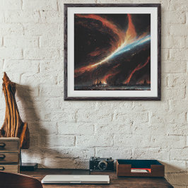 Riss in Interstellar Space Premium Wrapped Canvas Leinwanddruck