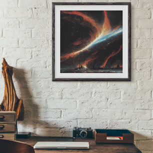 Riss in Interstellar Space Premium Wrapped Canvas Leinwanddruck