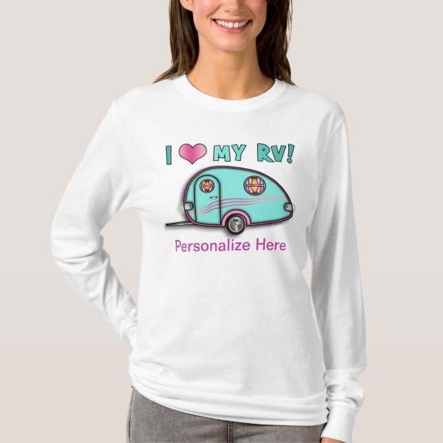 Riss-Tropfen RV-Reise-Anhänger T - SHIRTS (Vorderseite)