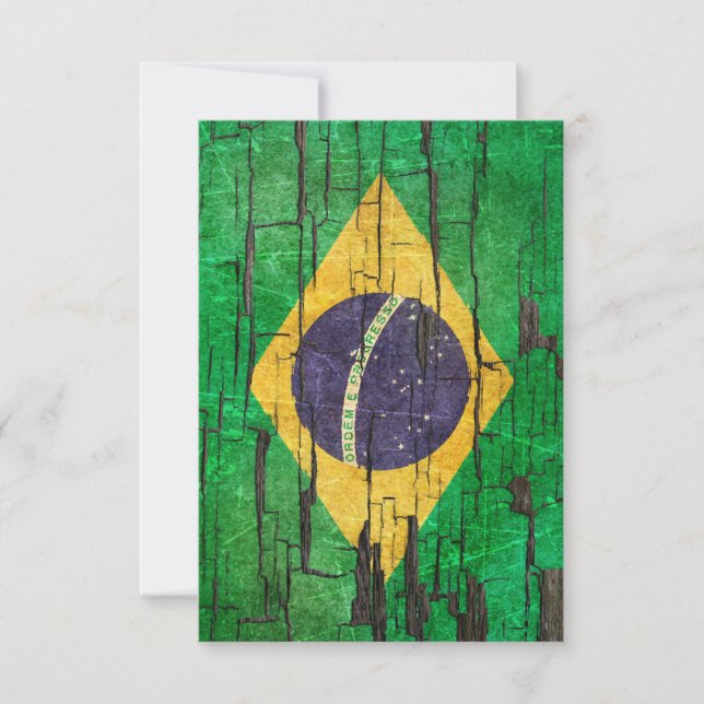 Risse brasilianische Flag Peeling Paint Effect (Vorderseite)