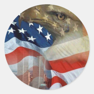 Risse Eagles Runder Aufkleber