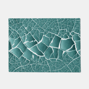 Risse getrockneter Schmutz - Aquamarin grün gefärb Fußmatte