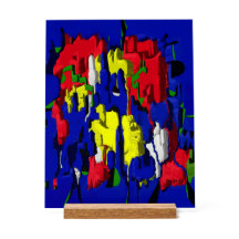 Risse im Blau, abstrakt