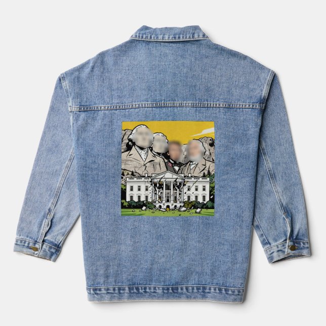Risse in den Stiftungen Jeansjacke (Rückseite)