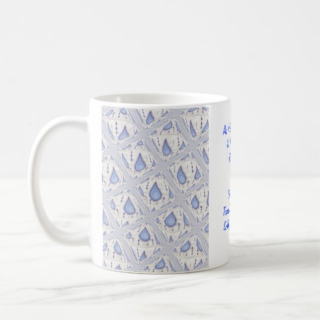 "Risse in einer Flasche " Tasse (Links)