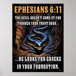 Risse in Ihrer Stiftung Ephesianer 6:11 Poster