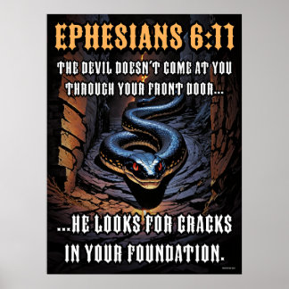 Risse in Ihrer Stiftung Ephesianer 6:11 Poster