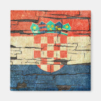 Risse kroatische Flag Peeling Paint Effect