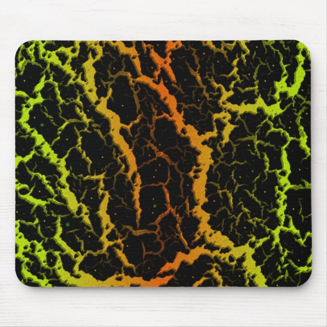 Risse Leerlaufbahn - Limon/orange Mousepad (Vorne)