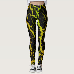 Risse Leerlaufbahn - Orange/Limon Leggings