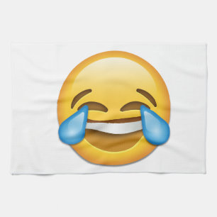 Risse von Freude emoji lustig Handtuch