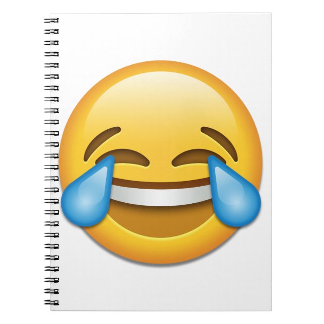 Risse von Freude emoji lustig Notizblock (Vorderseite)