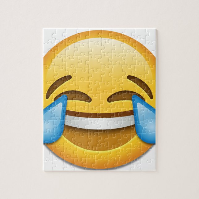 Risse von Freude emoji lustig Puzzle (Vertikal)