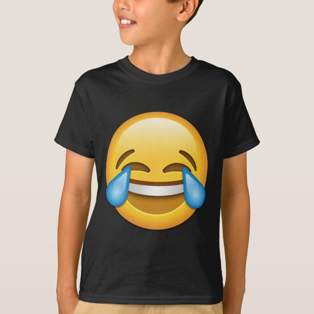 Risse von Freude emoji lustig T-Shirt (Vorderseite)