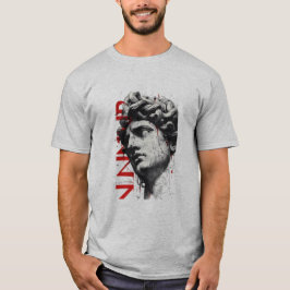 Rissige Marmorbüste Trash Polka Kunst T-Shirt