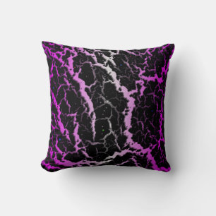Rissige Space Lava - Weiß/Rosa Kissen