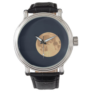 Rissiger Mond Armbanduhr