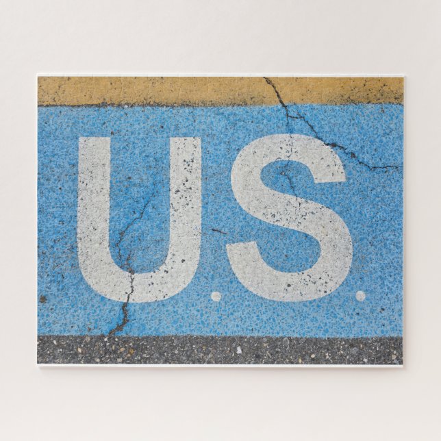 Rissiges U.S.  Puzzle (Horizontal)