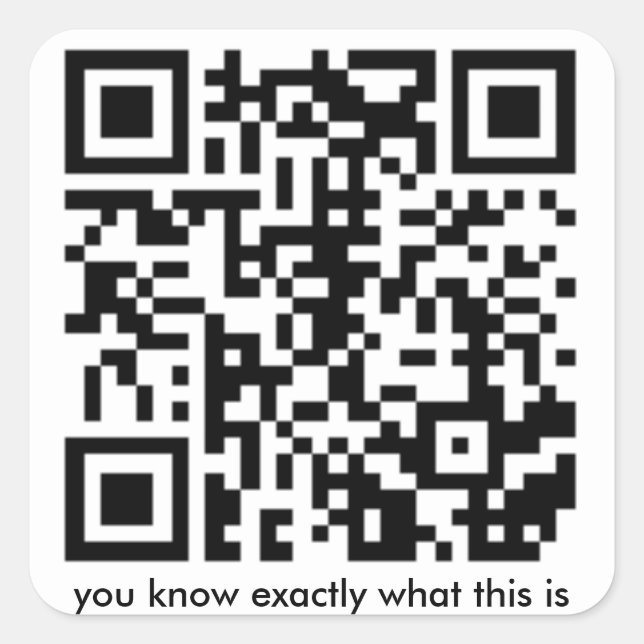 Rissrolle qr-Code Quadratischer Aufkleber (Vorderseite)