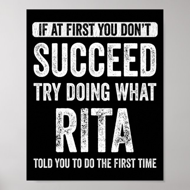 Rita If At First You Dont Succeed Try Doing What  Poster (Vorne)