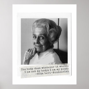 Rita Levi-Montalcini Zitat Frauen in der Wissensch Poster