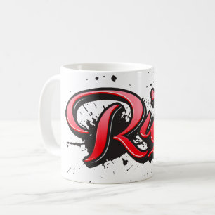 Rita red Heart Graffiti Tasse Kaffeetasse