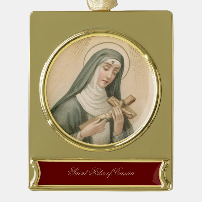 Rita von Cascia (M 015) Banner-Ornament Gold (Vorderseite)